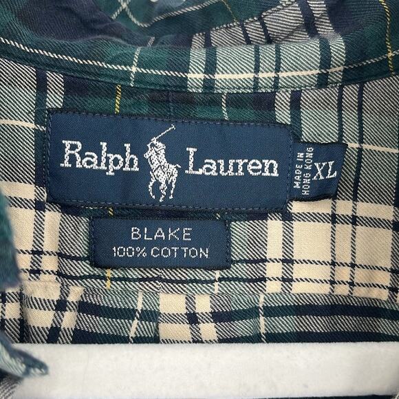 Ralph Lauren Men's Blake Plaid Button Down Shirt XL Long Sleeve Tartan Cotton - Picture 6 of 6